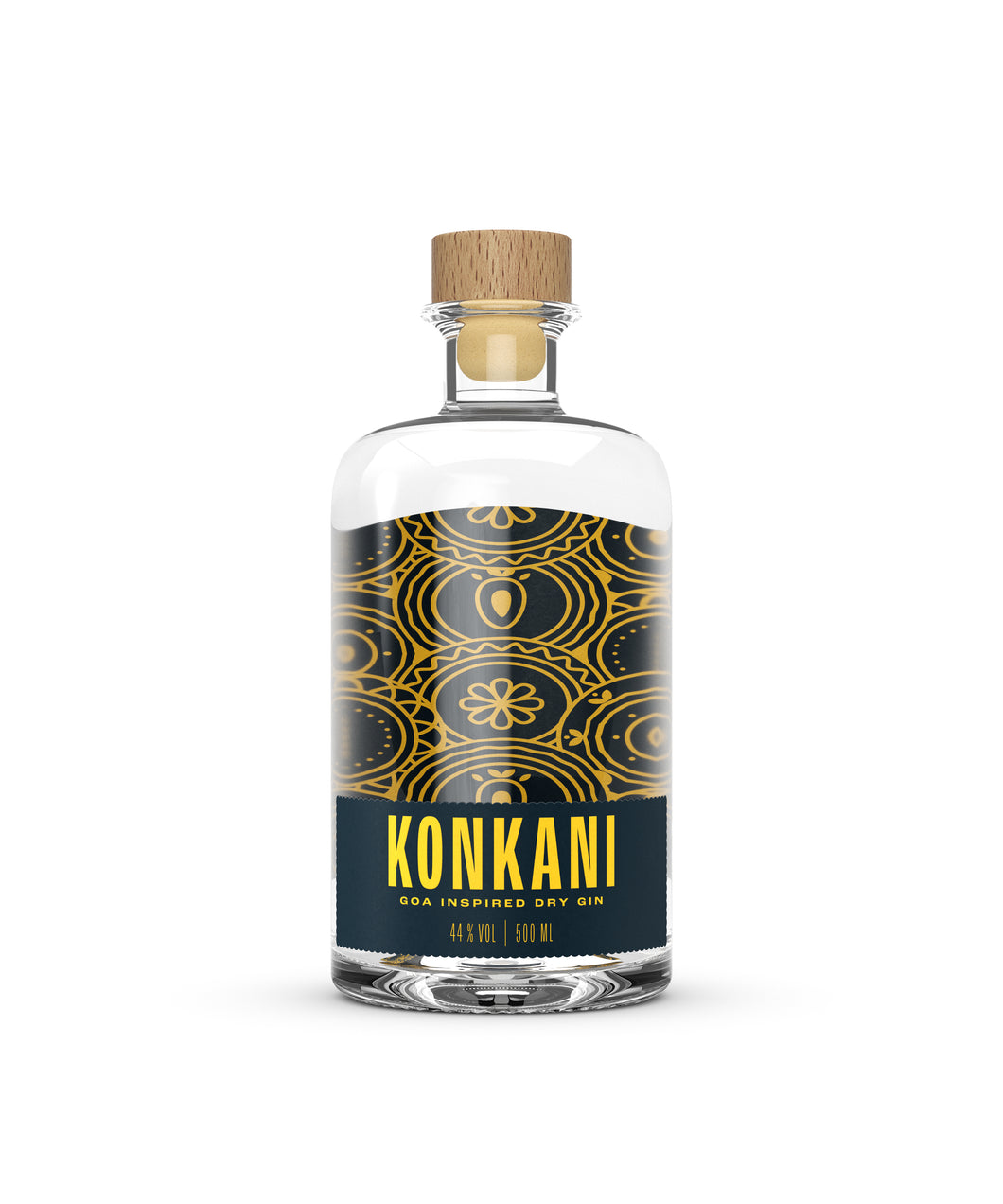 KONKANI DRY GIN - handcrafted Dry Gin (1 x 0.5 l, 44% vol)